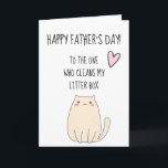 Happy Father's Day From Cat Funny Cute Humor Card<br><div class="desc">This design was created though digital art. It may be personalized in the area provide or customizing by choosing the click to customize further option and changing the name, initials or words. You may also change the text color and style or delete the text for an image only design. Contact...</div>