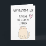 Happy Father's Day From Cat Funny Cute Humor Card<br><div class="desc">This design was created though digital art. It may be personalized in the area provide or customizing by choosing the click to customize further option and changing the name, initials or words. You may also change the text color and style or delete the text for an image only design. Contact...</div>