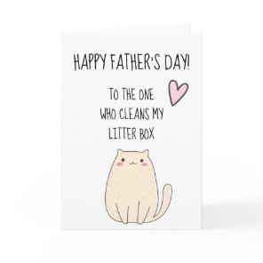 Happy Father's Day From Cat Funny Cute Humor Card
