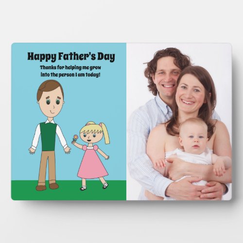 Happy Fathers Day From Daughter Grow Custom Photo  Plaque