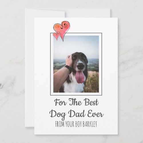 Happy Fathers Day From Dog Holiday Card
