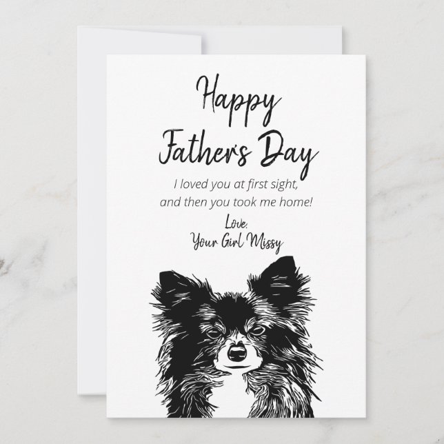 Happy Father's Day From Dog Holiday Card (Front)