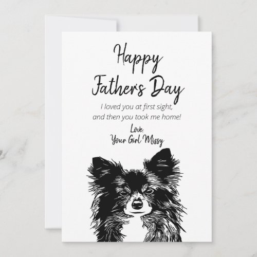 Happy Fathers Day From Dog Holiday Card