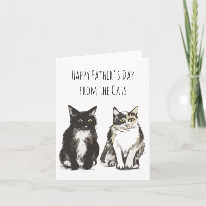 Happy Father's Day from the Cats Card | Zazzle.com