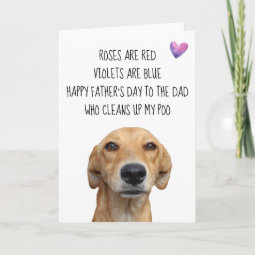 Happy Father's Day From the Dog Cute Funny Card | Zazzle