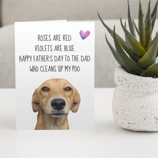 Happy Father's Day From the Dog Cute Funny Card | Zazzle