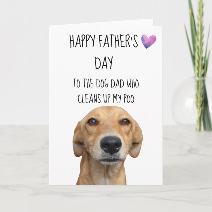 Happy Father's Day From the Dog Cute Funny Card | Zazzle