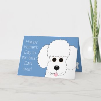 Happy Father's Day From The Fur Kid Poodle Card by totallypainted at Zazzle