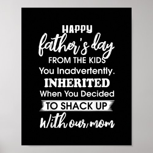 Happy Fathers Day From The Kids Outfits Presents Poster