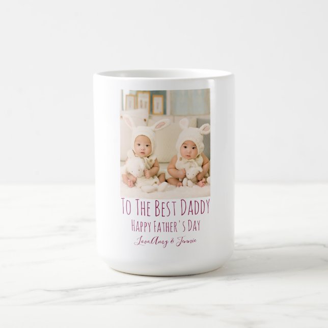 Happy Fathers Day From Twins Coffee Mug (Center)