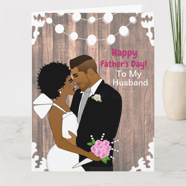 Happy Father's Day From Wife African American Card (Front)