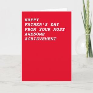Happy Fathers Day From Your Awesome Achievement Card