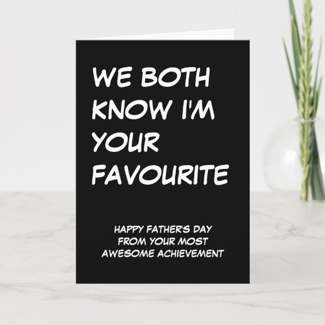 Happy Fathers Day From Your Awesome Child Card (Front)