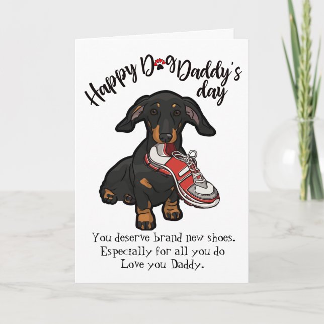 Happy Father's Day from your Dachshund Dog Card (Front)
