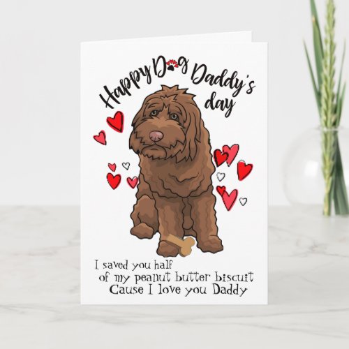 Happy Fathers Day from your Labradoodle Dog Card