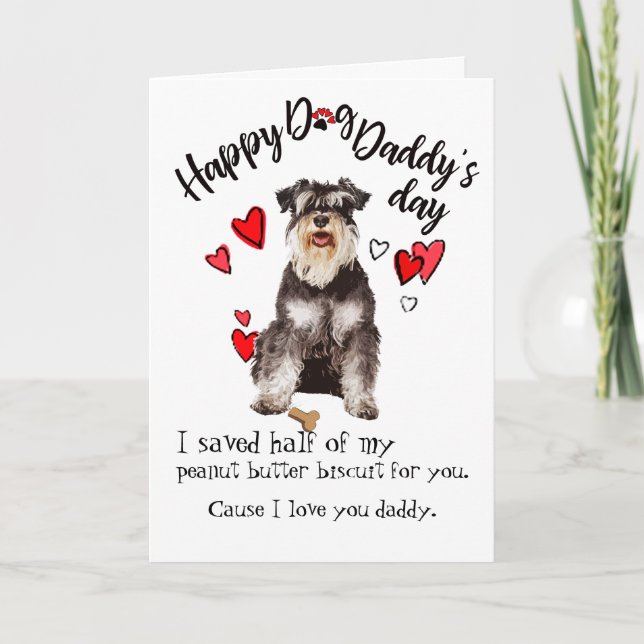 Happy Father's Day from your Miniature Schnauzer Card (Front)