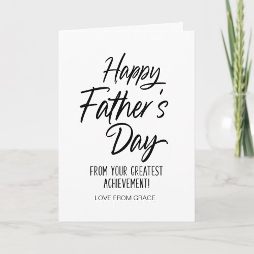 Happy Fathers Day Fun Gift for Dad from Children Card