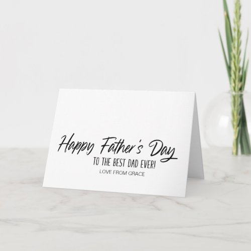 Happy Fathers Day Fun Gift for Dad from Children Card