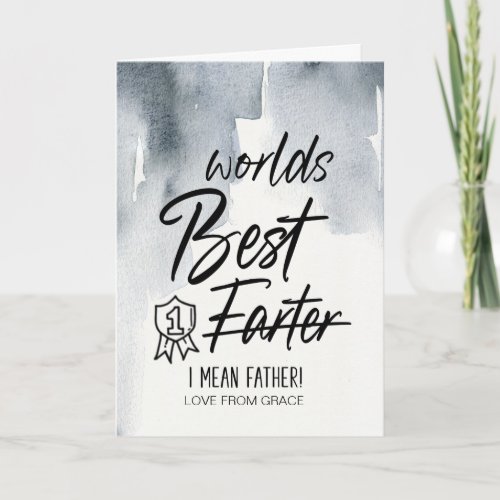 Happy Fathers Day Fun Gift for Dad from Children Card