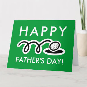 Happy Father's Day funny golf ball greeting card