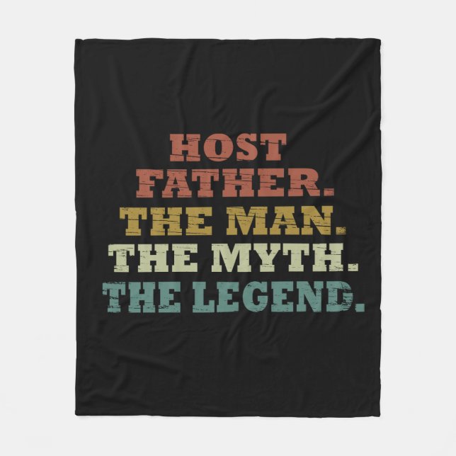 Happy fathers day gift ideas best host dad fleece blanket (Front)