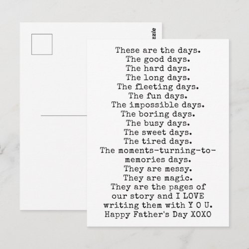 Happy Father's Day Gift Postcard