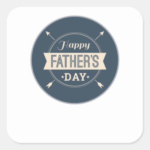 Happy Fathers Day Gift Present From Everyone Square Sticker