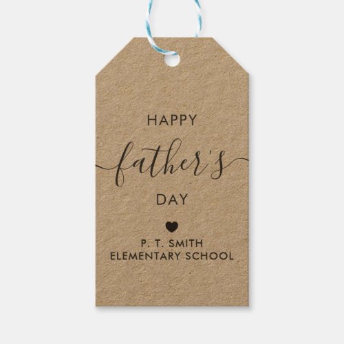 Happy Fathers Day Gift Tag Dad Tag Kraft Favor  Gift Tags