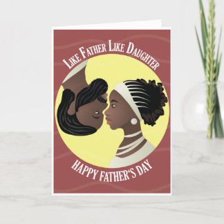 Happy Father's Day; Girl and Dad "Ying and Yang" Card