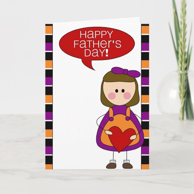 happy father's day (girl) card (Front)