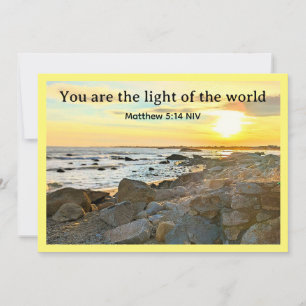 Happy Father's Day Golden Sunset Photo Yellow Holiday Card