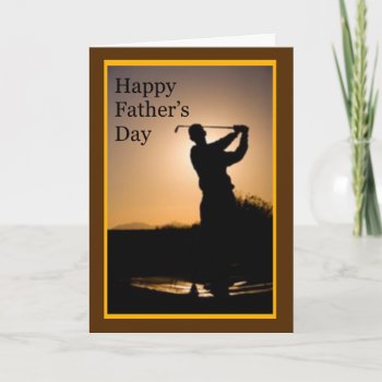Happy Fathers Day Golf Card by stargiftshop at Zazzle