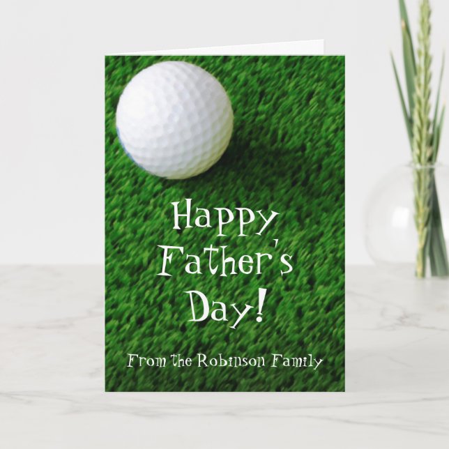 Happy Father's Day Golf Greeting Card (Front)