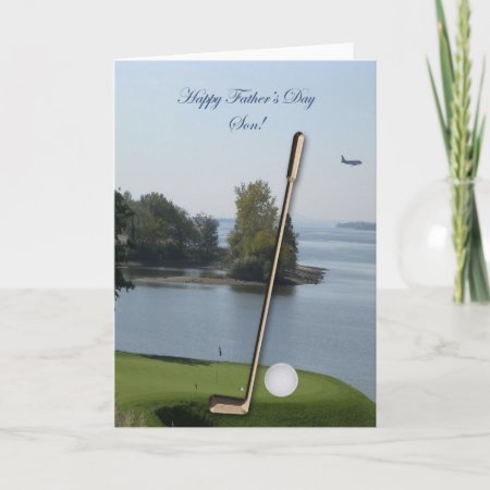 Happy Father's Day Golf Son Card - Customized