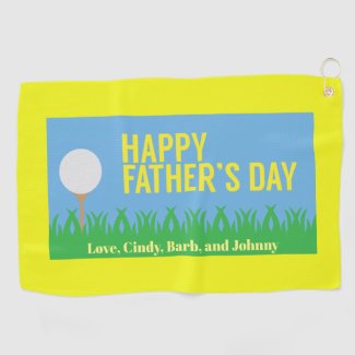 Happy Father's Day Golf Tee-Personalized Golf Towel