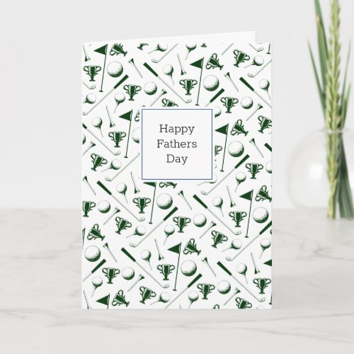 Happy Fathers Day Golfing Add Own Message Dad  Card