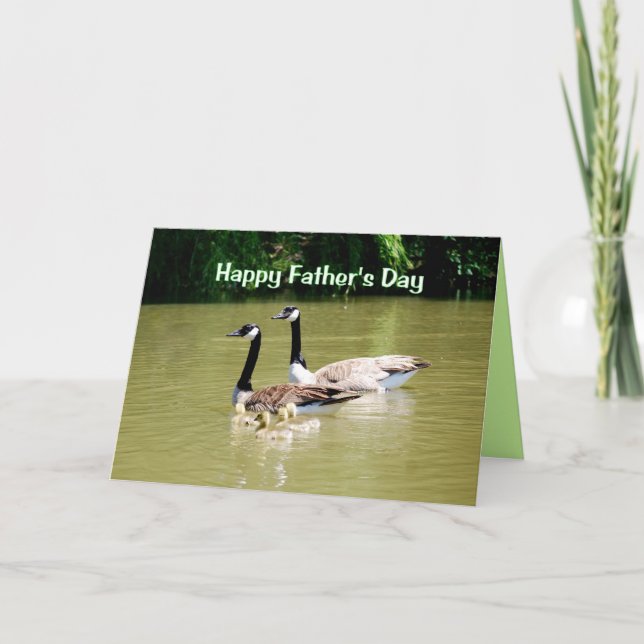 Happy Father's Day Goose Family Card (Front)