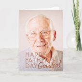 Happy Father's Day Grandpa! Modern Simple Greeting Card (Front)