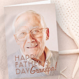 Happy Father&#39;s Day Grandpa! Modern Simple Greeting Card