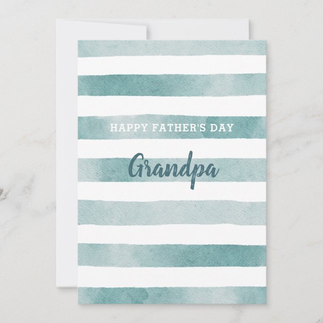 Happy fathers day Grandpa. Watercolor nautical  (Front)