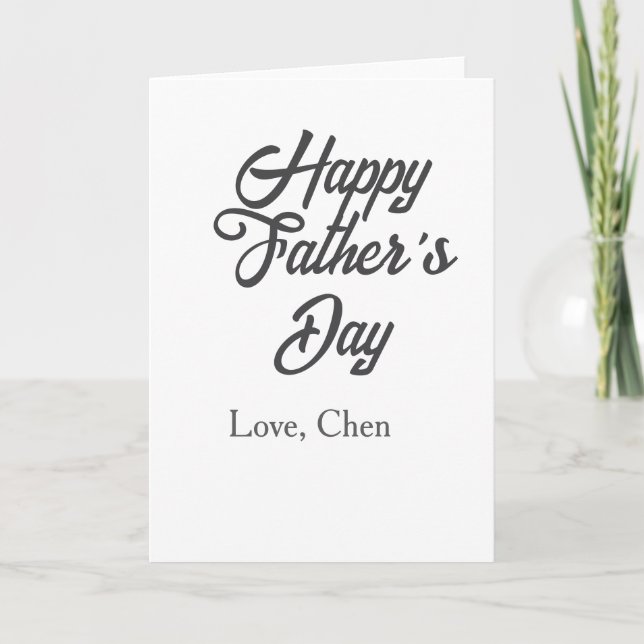 Happy father's day gray name love best Daddy ever  Card (Front)