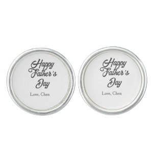 Happy father's day gray name love best Daddy ever Cufflinks
