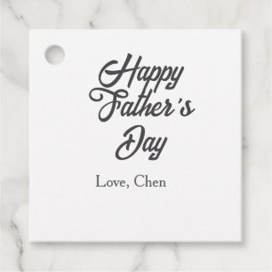 Happy father's day gray name love best Daddy ever  Favor Tags