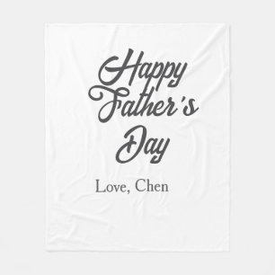 Happy father's day gray name love best Daddy ever Fleece Blanket