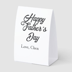 Happy father's day gray name love best Daddy ever Paper Table Tent