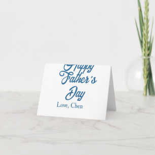 Happy father's day gray name love best Daddy ever Thank You Card