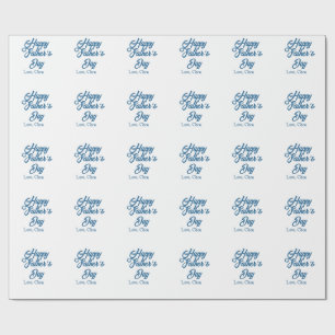 Happy father's day gray name love best Daddy ever Wrapping Paper