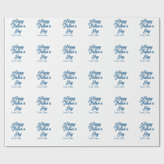 Happy father's day gray name love best Daddy ever Wrapping Paper