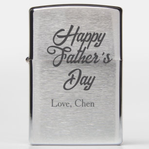 Happy father's day gray name love best Daddy ever Zippo Lighter