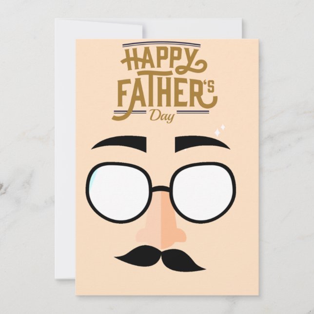 Happy Fathers Day Greeting Flat Card (Front)